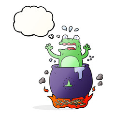 thought bubble cartoon funny halloween toad