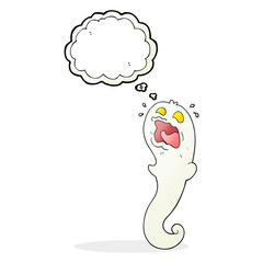 thought bubble cartoon halloween ghost