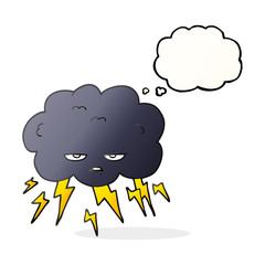 thought bubble cartoon thundercloud