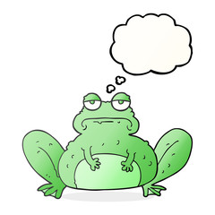 thought bubble cartoon frog