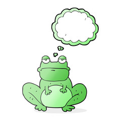 thought bubble cartoon frog