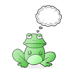 thought bubble cartoon frog
