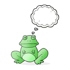 thought bubble cartoon frog
