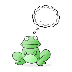 thought bubble cartoon frog