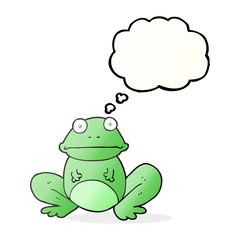 thought bubble cartoon frog