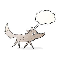 thought bubble cartoon little wolf