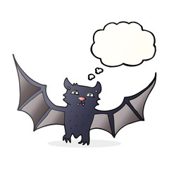 thought bubble cartoon halloween bat