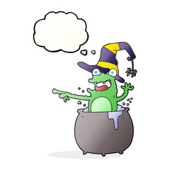 thought bubble cartoon halloween toad