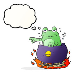 thought bubble cartoon halloween toad