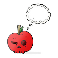 thought bubble cartoon poison apple