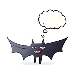 thought bubble cartoon halloween bat