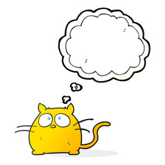 thought bubble cartoon cat