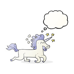 thought bubble cartoon unicorn