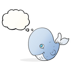 thought bubble cartoon happy whale