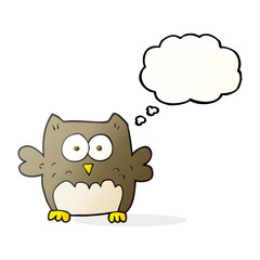 thought bubble cartoon owl