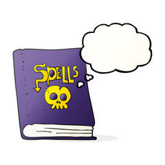 thought bubble cartoon spell book