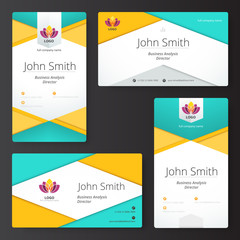 Fototapeta premium Abstract material business card style. vector illustration.