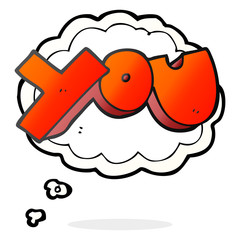thought bubble cartoon you symbol