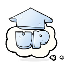 thought bubble cartoon up symbol