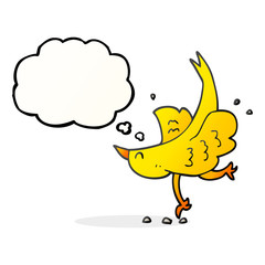 thought bubble cartoon bird