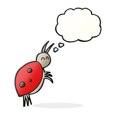 thought bubble cartoon ladybug