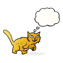 thought bubble cartoon cat