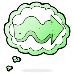 thought bubble cartoon arrow