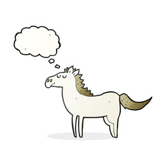 thought bubble cartoon horse