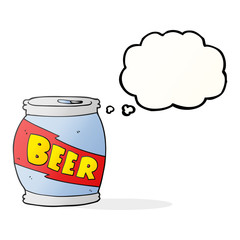 thought bubble cartoon beer can