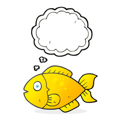 thought bubble cartoon fish
