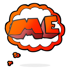 thought bubble cartoon ME symbol