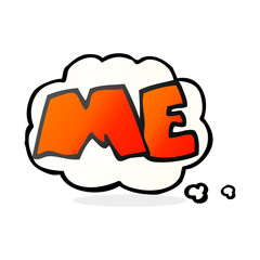 thought bubble cartoon ME symbol