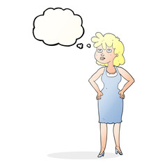 thought bubble cartoon annoyed woman
