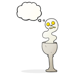thought bubble cartoon spooky halloween goblet