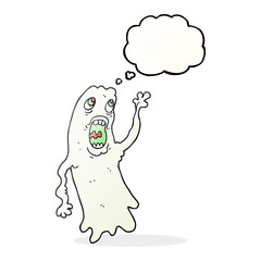 thought bubble cartoon ghost