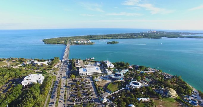Aerial 4K video of Biscayne Key, Miami, Florida