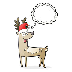 thought bubble cartoon crazy reindeer