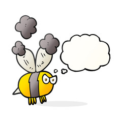thought bubble cartoon angry bee