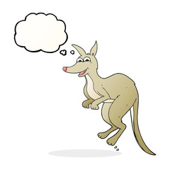 thought bubble cartoon kangaroo