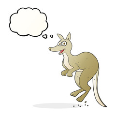 thought bubble cartoon kangaroo