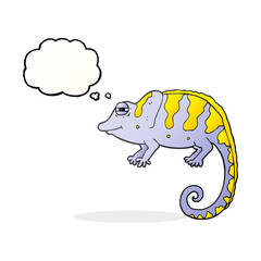 thought bubble cartoon chameleon