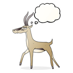 thought bubble cartoon gazelle