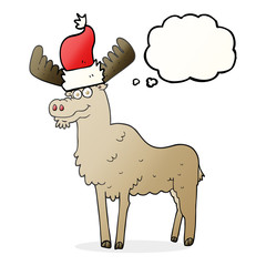 thought bubble cartoon christmas moose