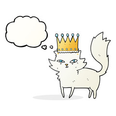 thought bubble cartoon posh cat