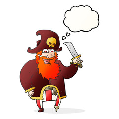thought bubble cartoon pirate captain