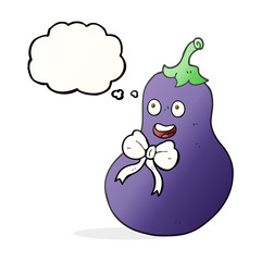 thought bubble cartoon eggplant