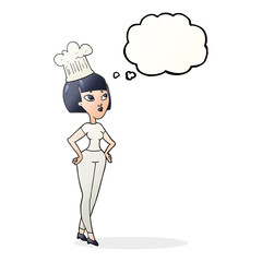 thought bubble cartoon chef