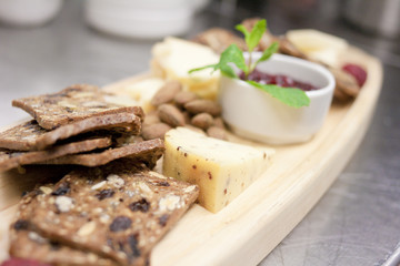 cheese platter closeup