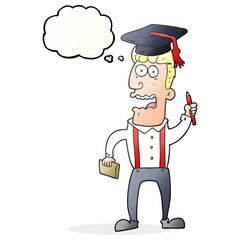 thought bubble cartoon stressed student
