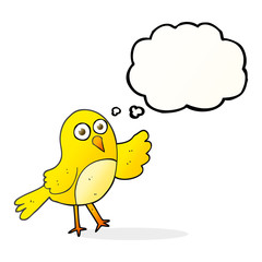 thought bubble cartoon bird